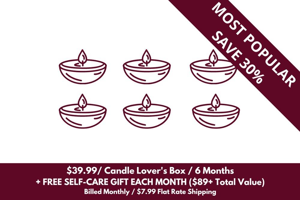 The Candle Lover's Box (Candle Only Mini Box) - 6 Month Commitment Plan