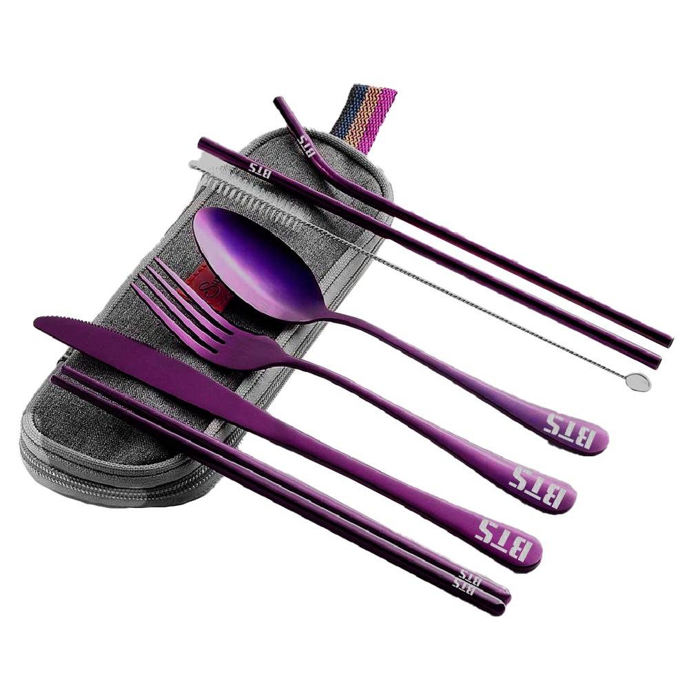 Army Purple Cutlery Set