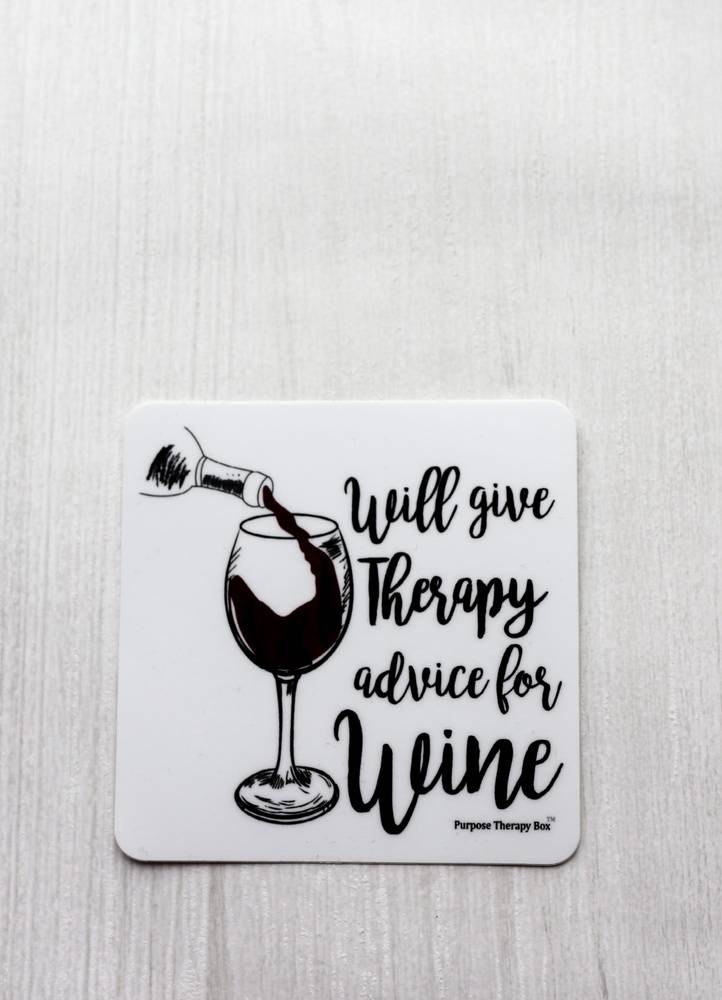 Therapy Advice for Wine Sticker