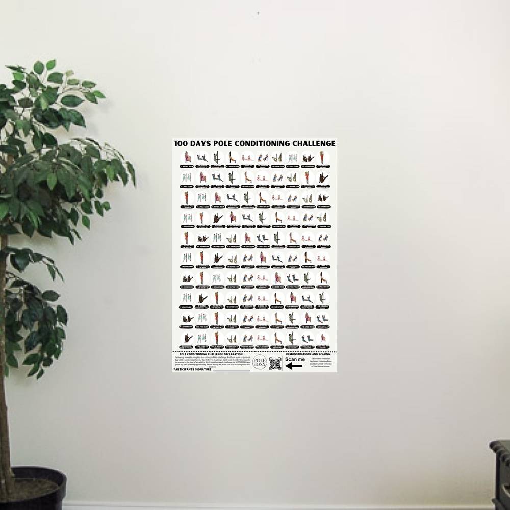 100 Day Pole Conditioning Scratch Off Poster