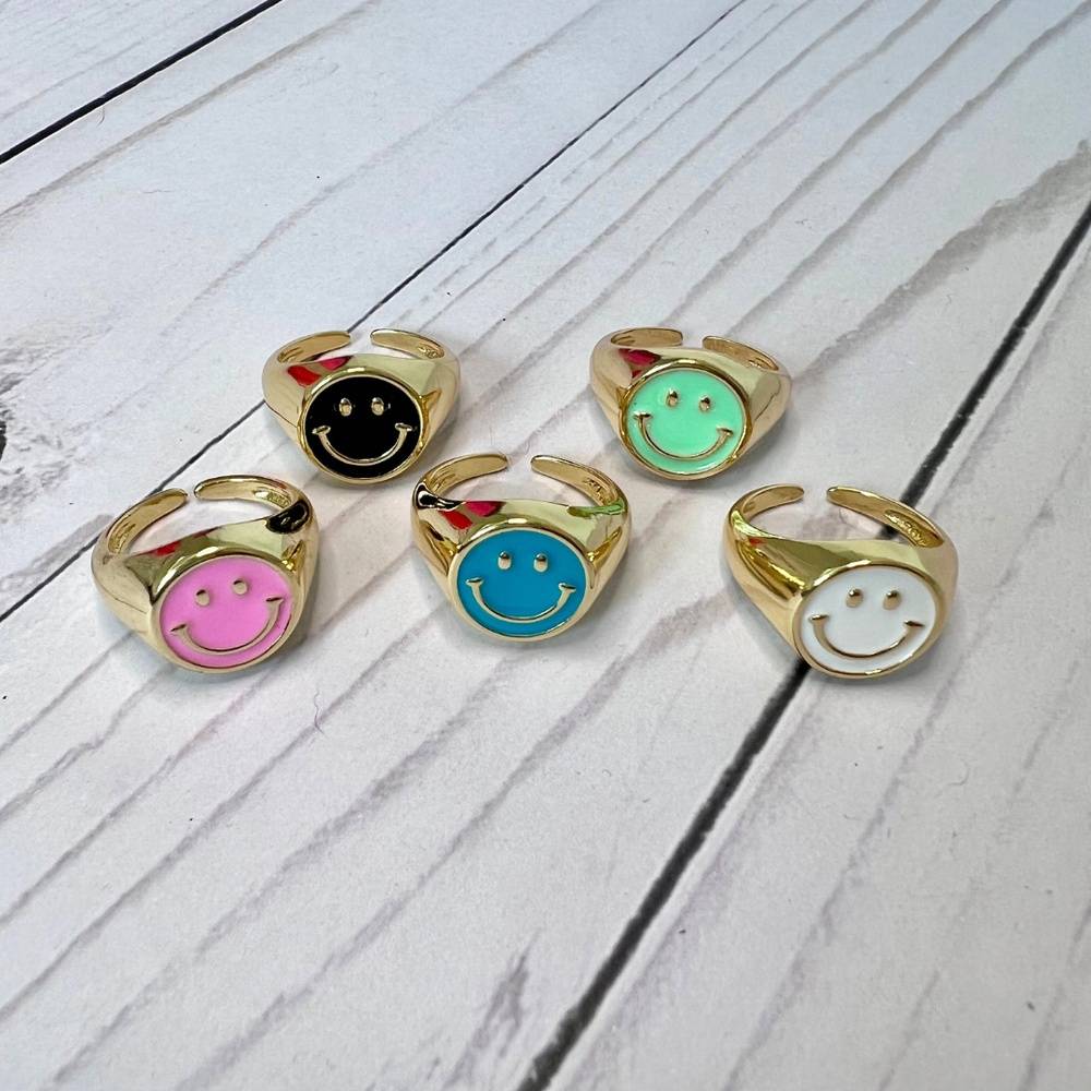 Smiley Face Adjustable Ring