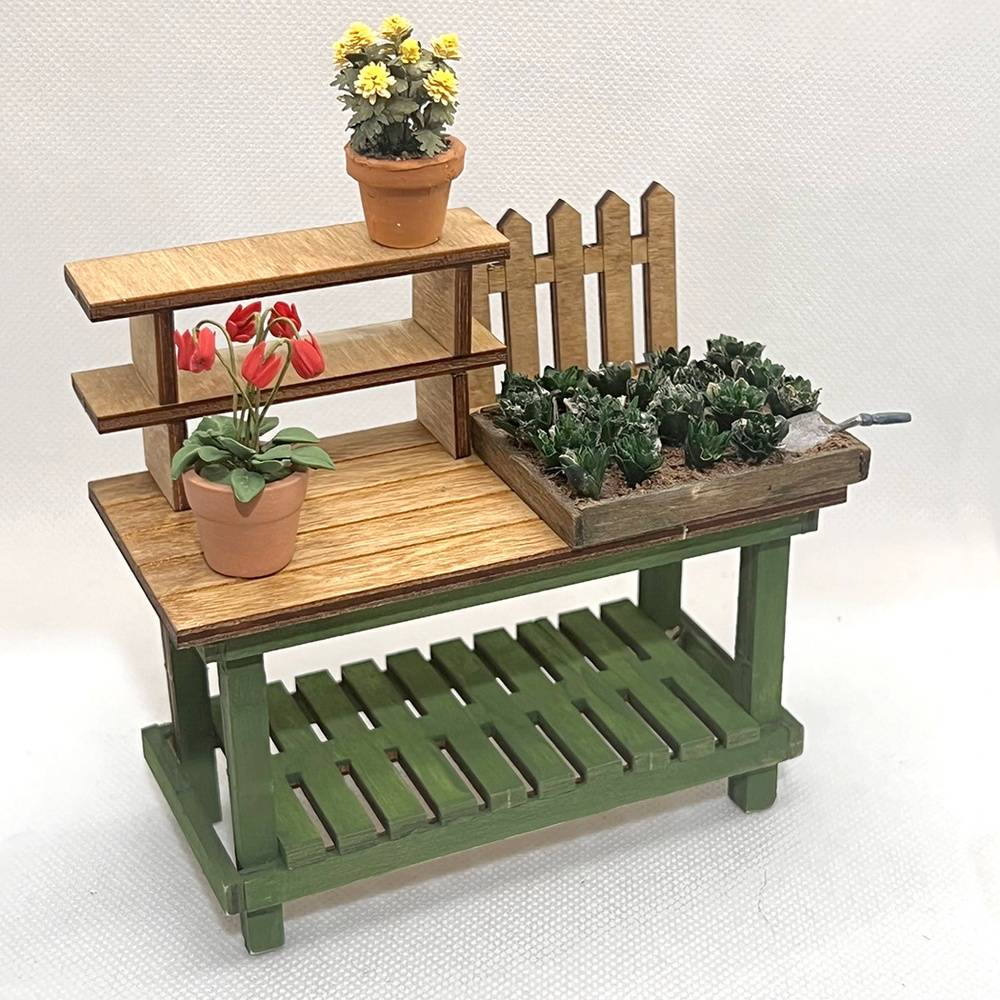 Miniature Garden Bench; 1:12 Scale