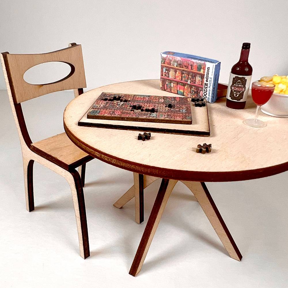DIY Miniature Table and Chair Set - 1:12 Scale