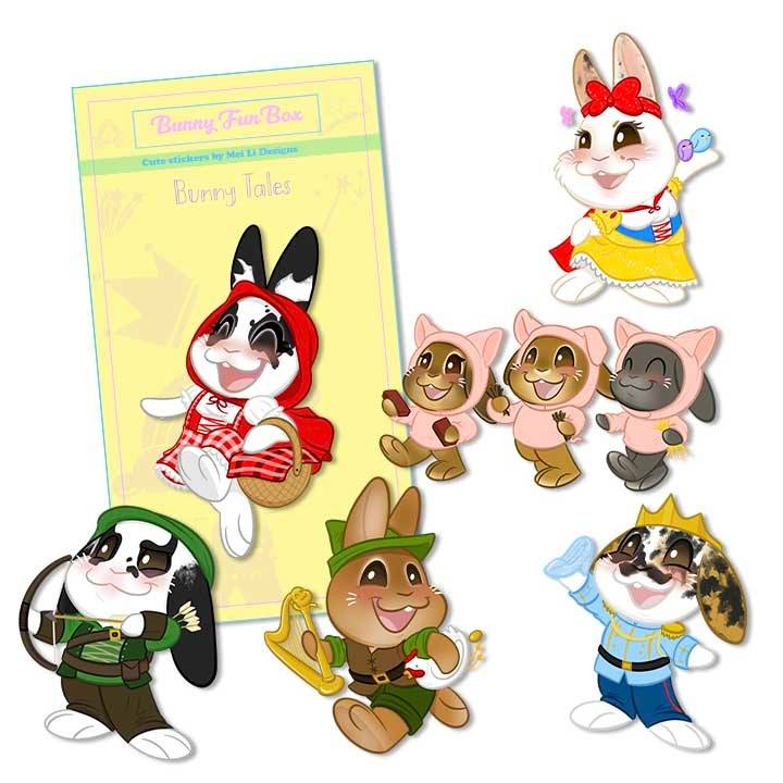 Bunny Tales Bunnies Vinyl Stickers