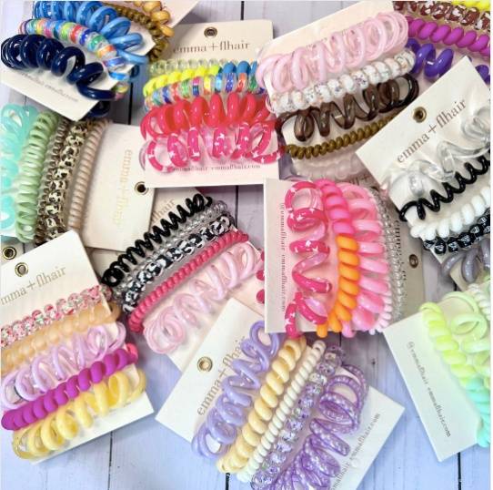 5 Pack Assorted Coil Hair Ties