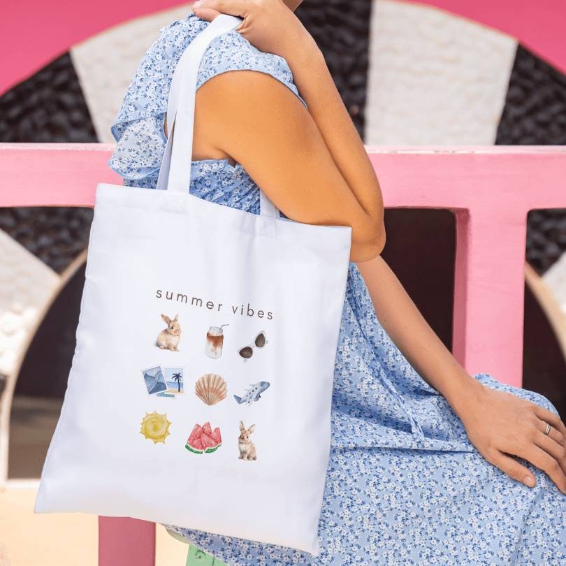 'Summer Vibes' Tote Bag for Bunny Lover