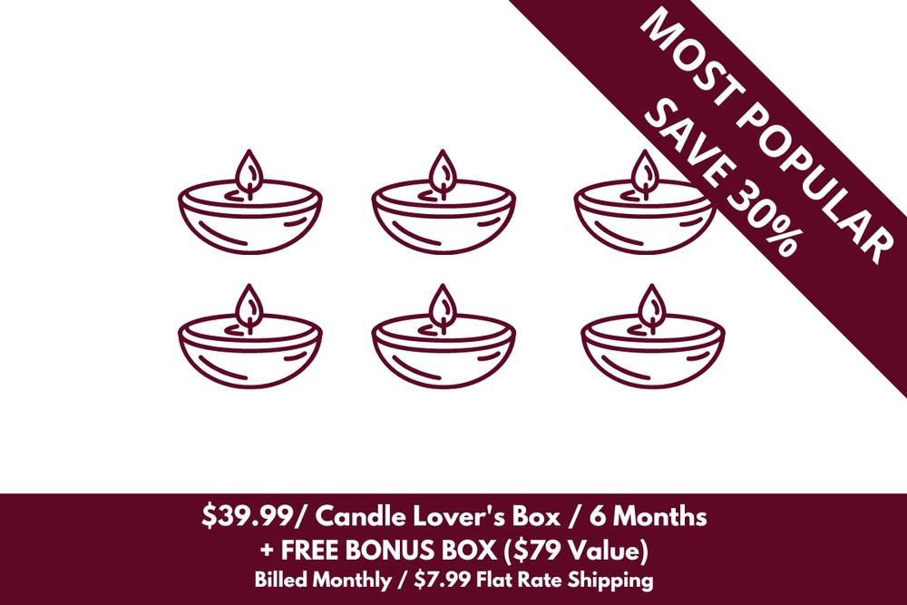The Candle Lover's Box (Candle Only Mini Box) - 6 Month Commitment Plan