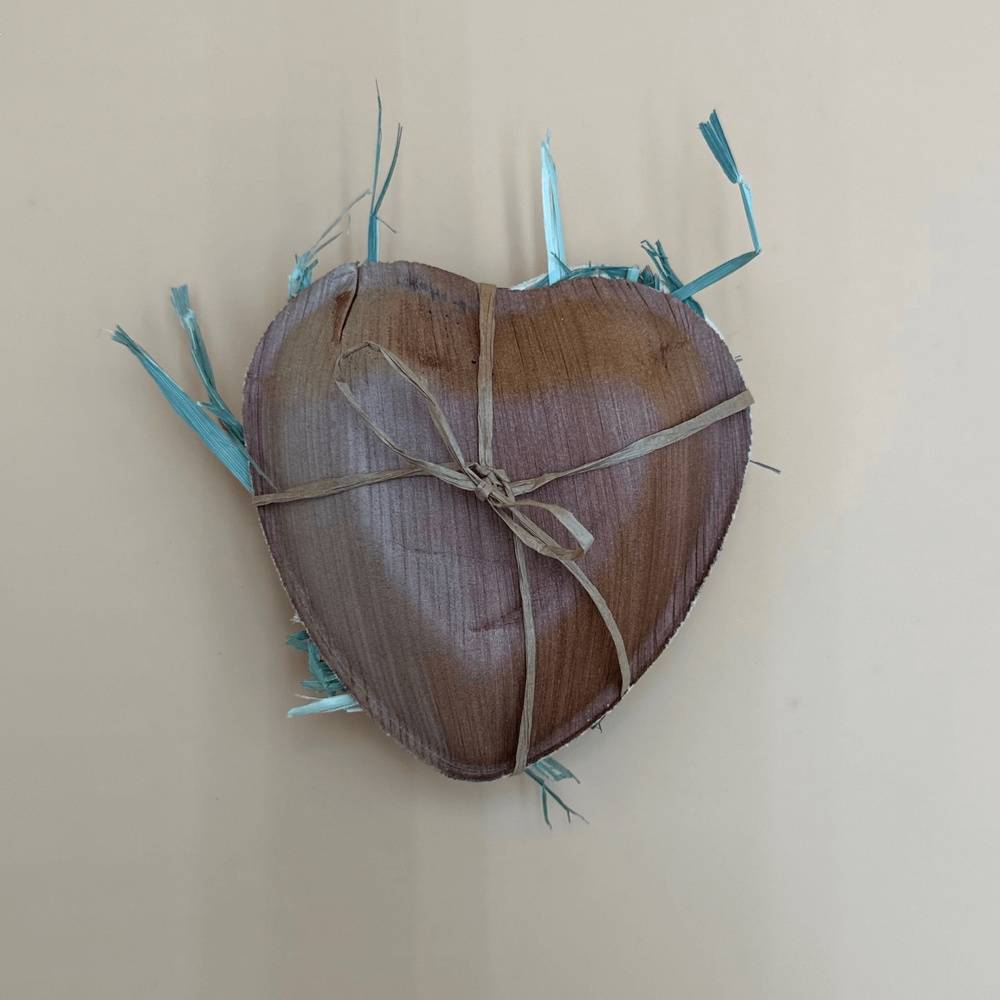 Palm Leaf Heart Surprise Forage for Bunnies