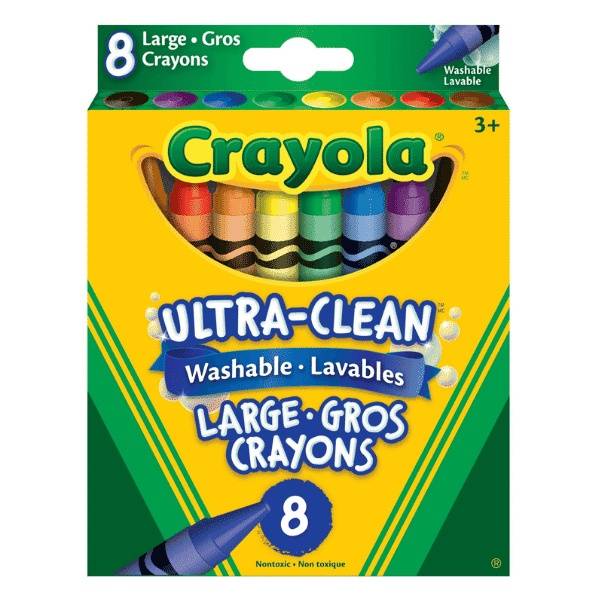 Ultra clean large crayons – 8 count