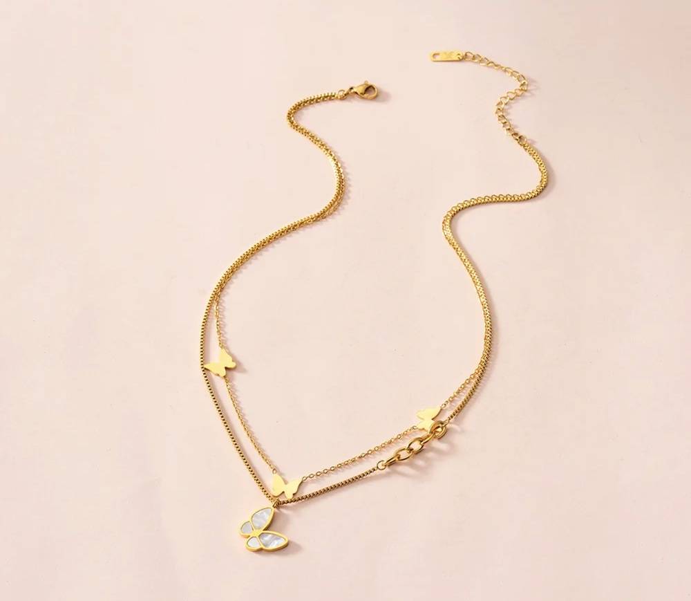 Limited Edition Jewels Box - 2 Piece Butterfly Necklace & Bracelet Set
