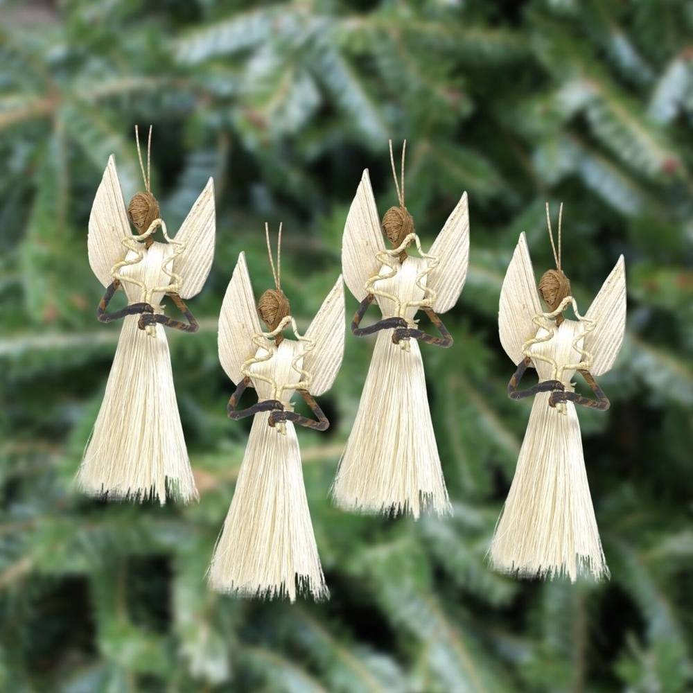 Kenyan handmade angel ornaments (set of 4)