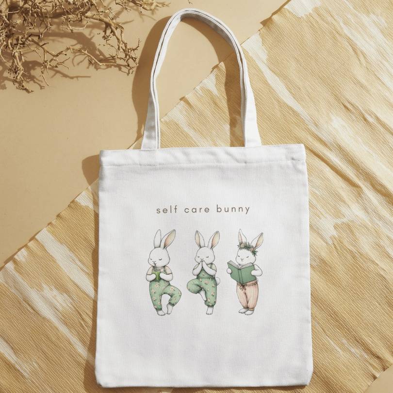 'Self Care Bunny' Tote Bag