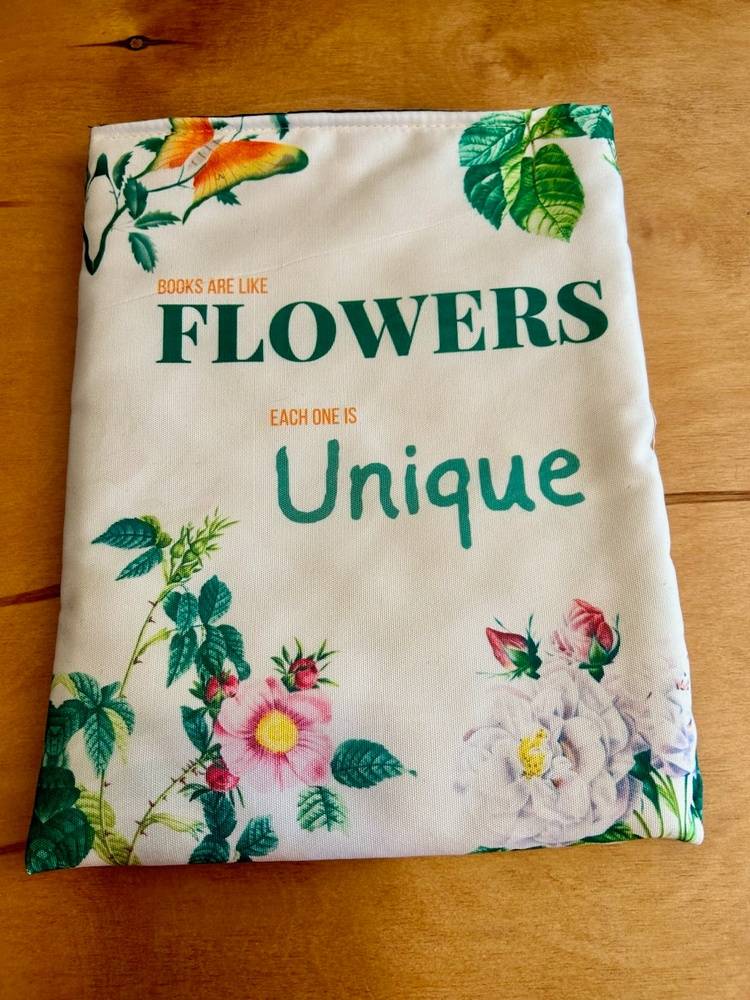 Flower themed book sleeve