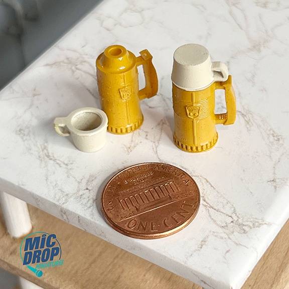 Miniature Vintage Thermos; 1:12 scale