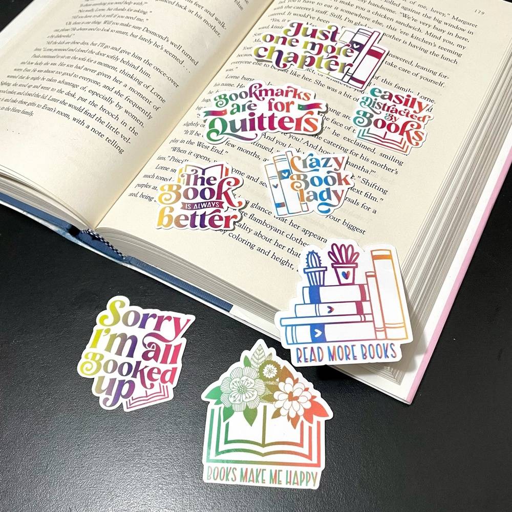 Colorful  Gradient Bookish Vinyl Stickers