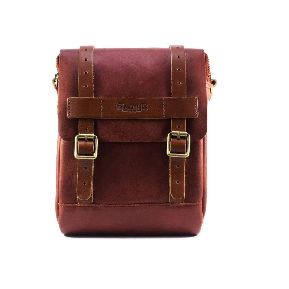 Trip Machine Leather Tank & Tail Bag - Red