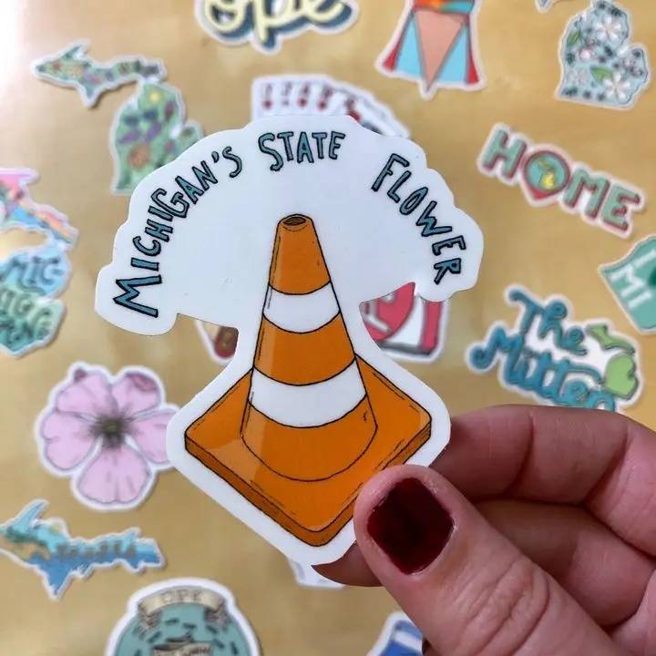 Michigan State Flower Sticker