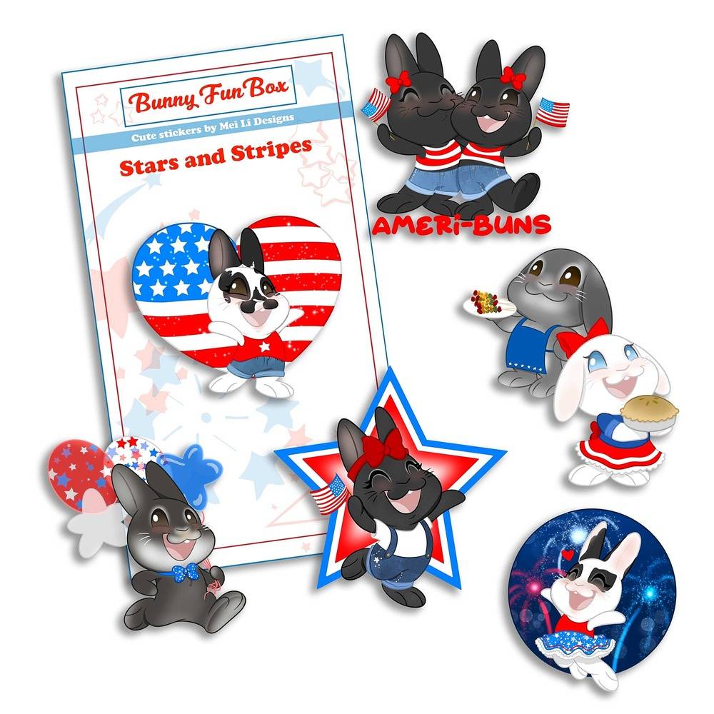 Stars and Stripes Vinyl Stickers