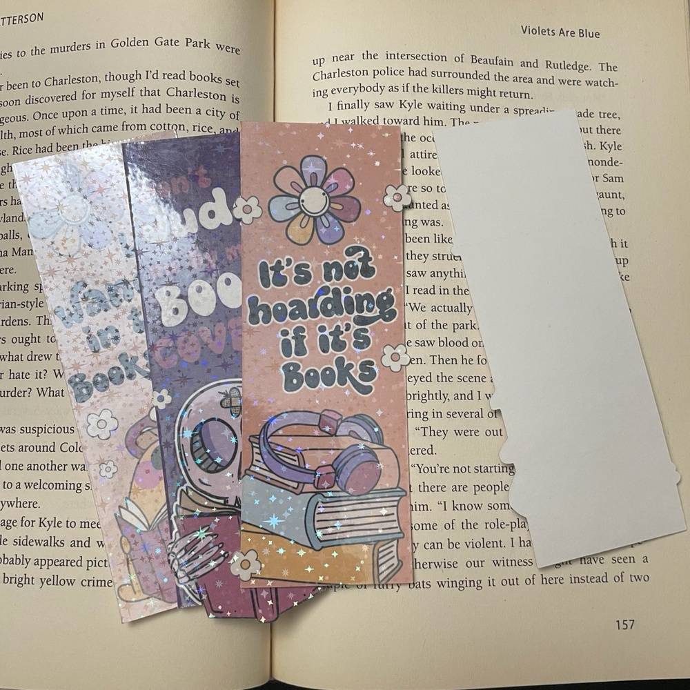 Holographic Cute Bookmarks Laminated