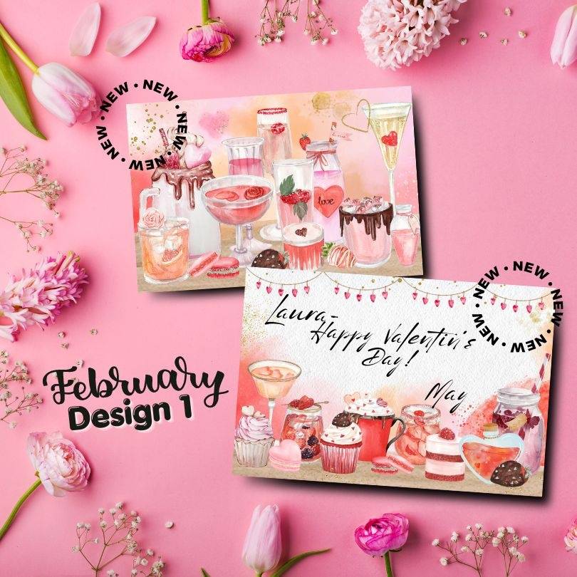 February Cards - Valentine's Drinks