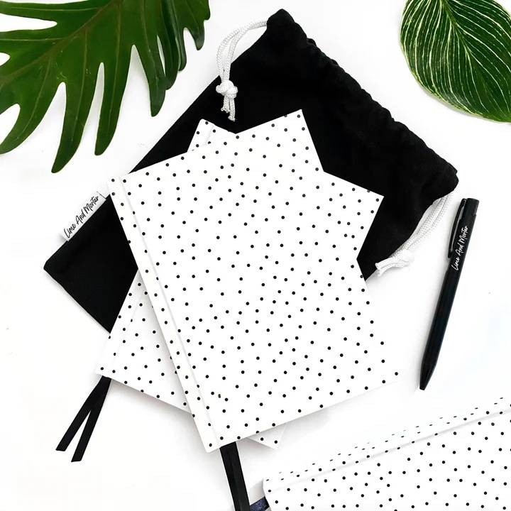 Polka Dot Hardcover Notebook | LINED or DOT GRID