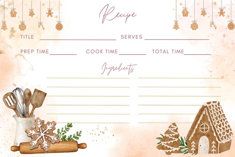 Holiday Recipe Cards