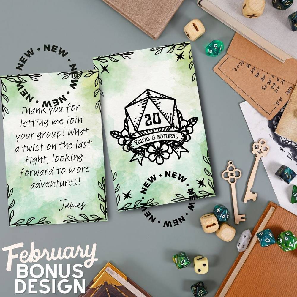 February Cards - D20