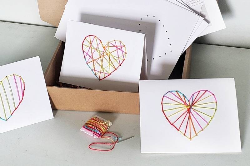 String Art Heart Card Kit