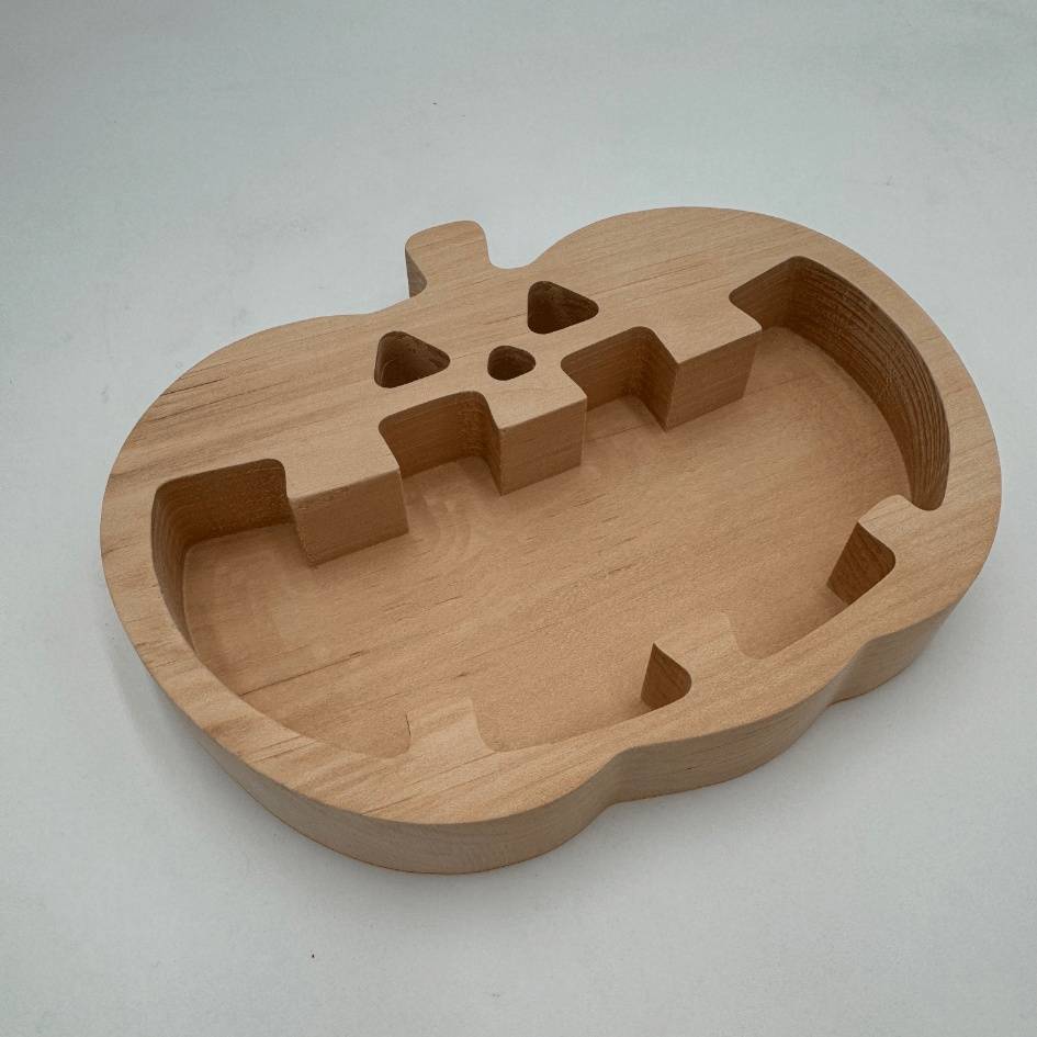 Halloween Wooden Plate - Pellet and Treat Feeder for Bunnies & Small Pets