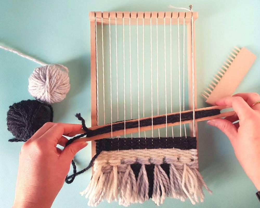 Loom weaving kit by Squid Ink Co