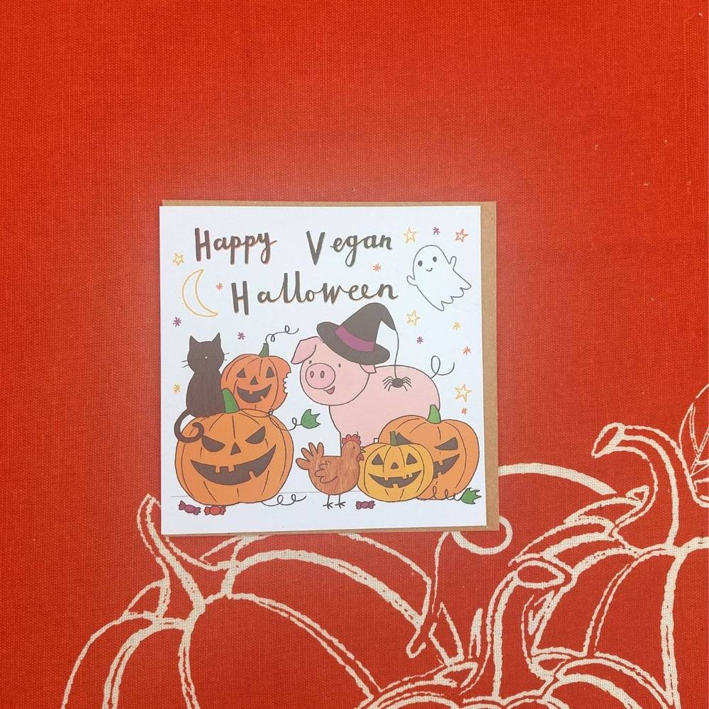 Happy Vegan Halloween Card