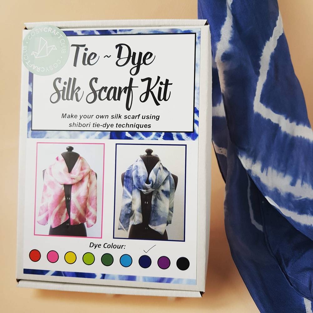 Tie dye silk scarf kit from Nicola Davis Crafts