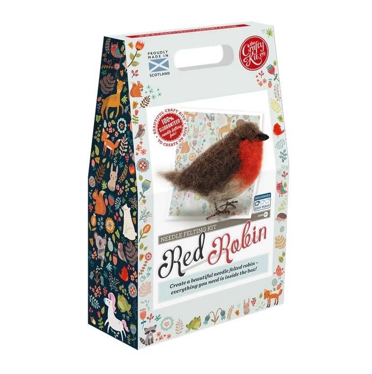 Robin needle felting kit from Craft Kit Company