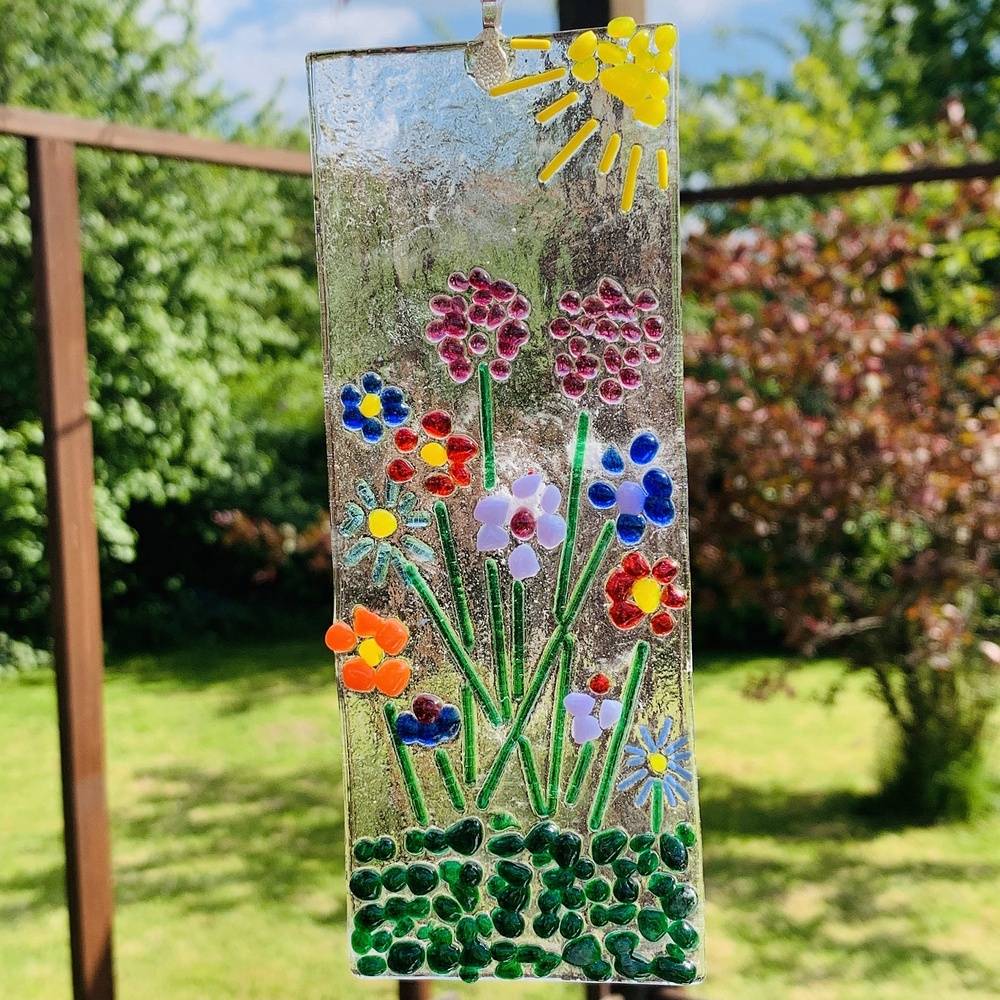 Fused glass rainbow hanger kit from Twice Fired