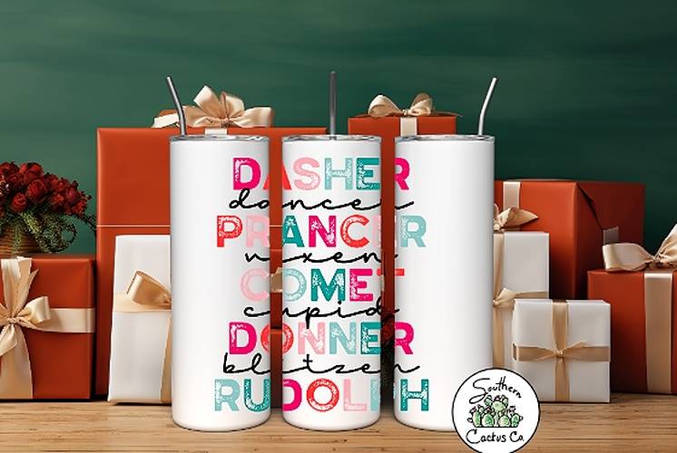 Reindeer Names 30 oz Tumbler