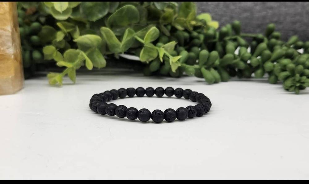 Black Lava Bracelet 8mm Beads