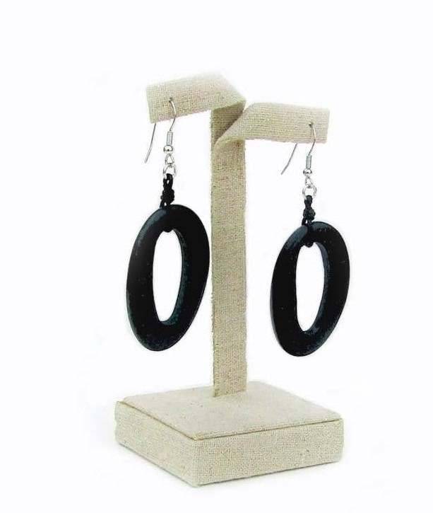 Black Wood Earrings