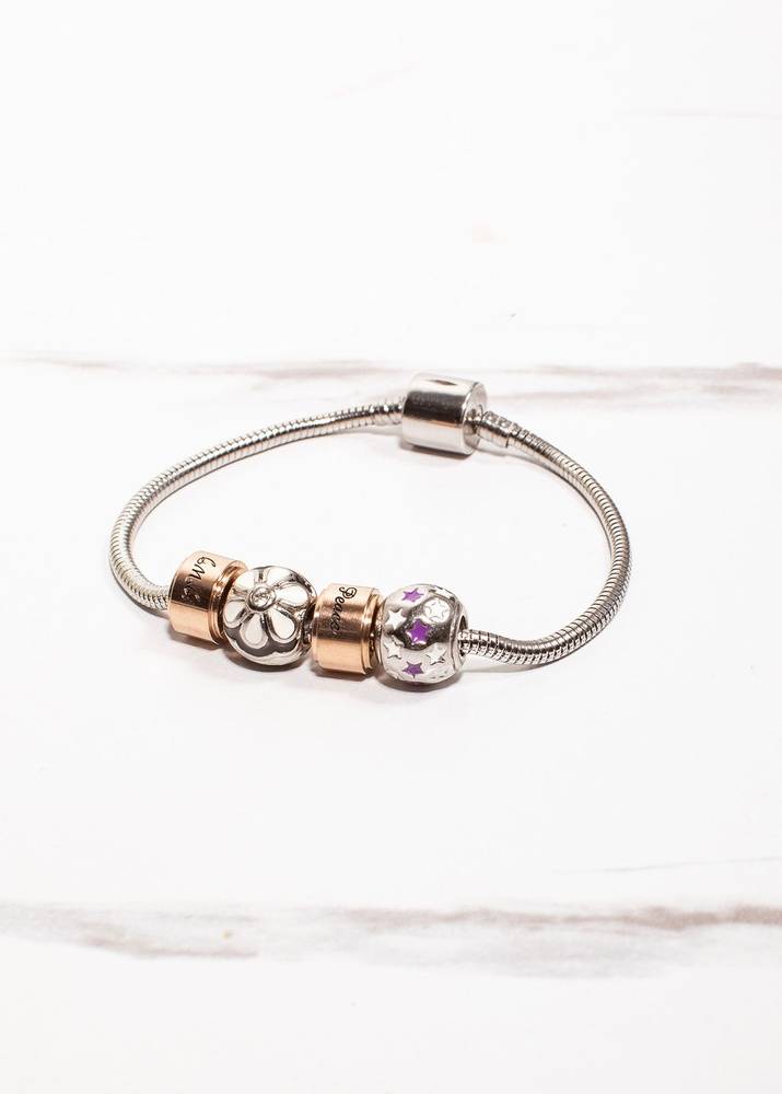 The Intentional Charmed Bracelet - Jewel Engraved