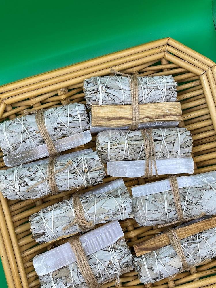 Selenite-Sage-Palo Santo Bundle