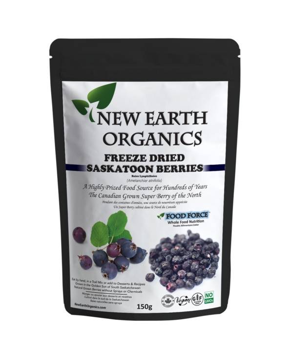 New Earth Organics - Organic Freeze Dried Whole Saskatoon Berries