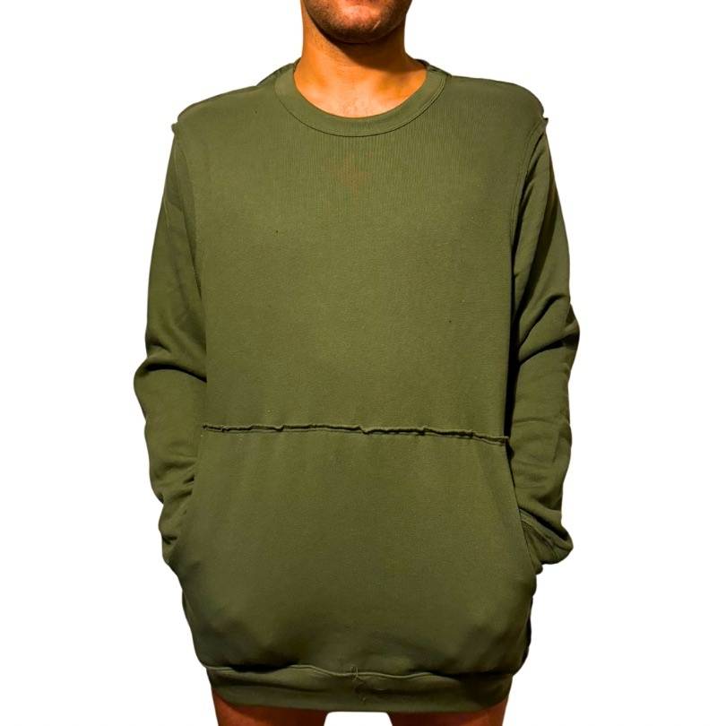 PoleBoxx Mens Originals Pocket Pullover - Khaki