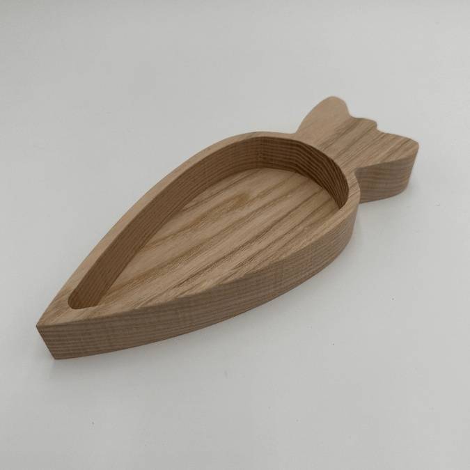 CLEARANCE: Imperfect Wooden Carrot Plate