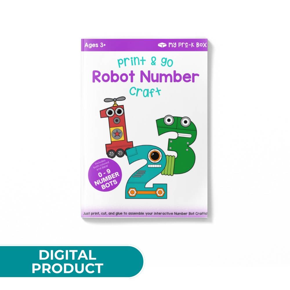 PRINT AT HOME: Robot Number Crafts