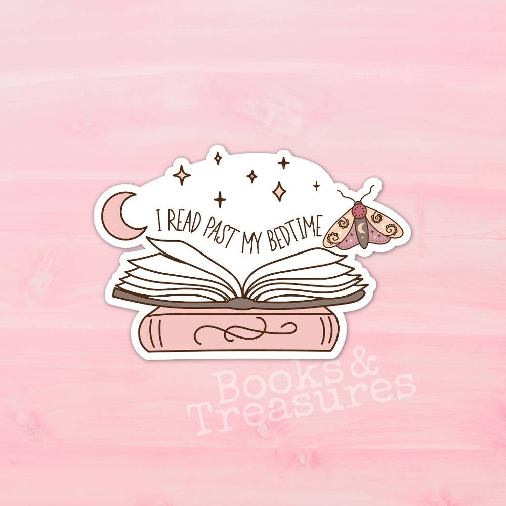 I Read Past My Bedtime 2" Sticker