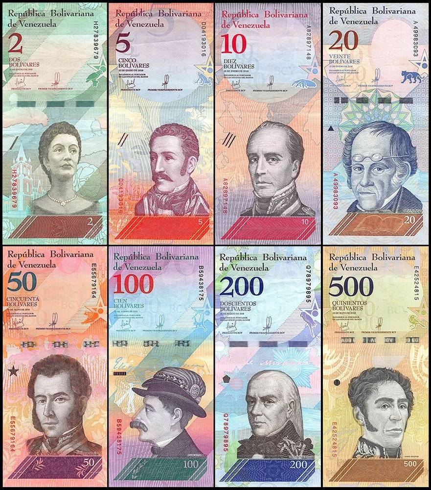 Venezuelan Bolivar Fuerte & Soberano Notes