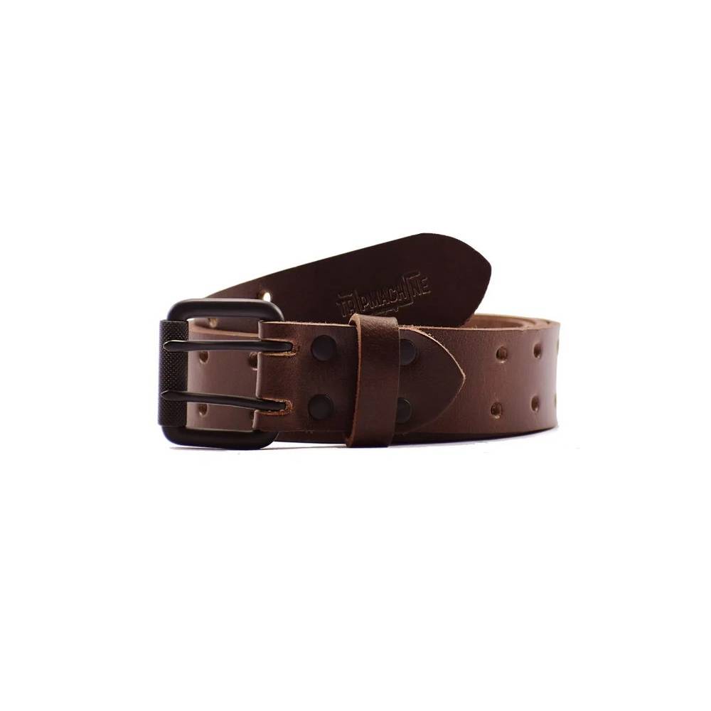 Trip Machine Leather Belt - Brown