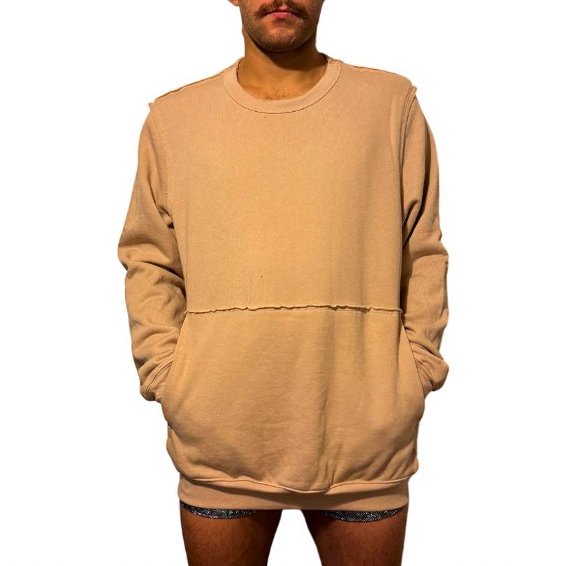 PoleBoxx Mens Originals Pocket Pullover - Beige