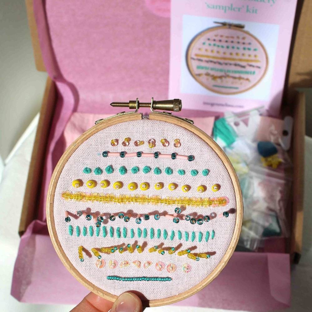 Beaded embroidery kit from Imogen Melissa