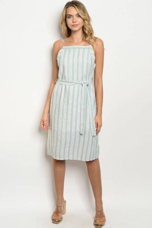 Sunny Green Stripe Dress