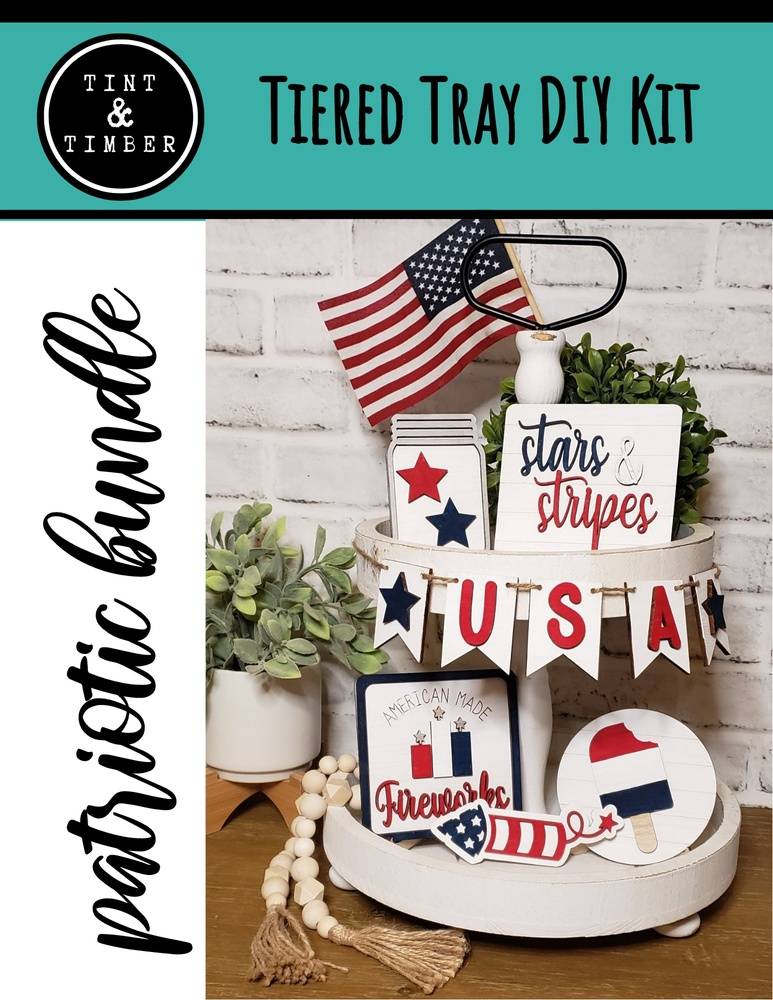 Tiered Tray DIY Kit - Patriotic Bundle